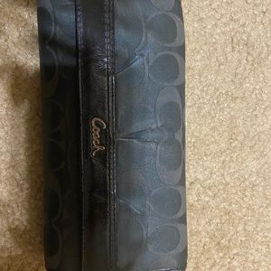 Black coach wallet with check insert